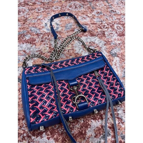 Rebecca Minkoff MAC Poppy Blue Weave Crossbody - Picture 2 of 4